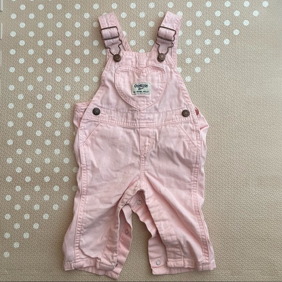 OshKosh Pink heart pocket overalls - Picture 2 of 5